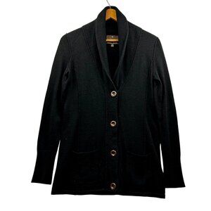 FENN WRIGHT MANSON Women's 100% Merino Wool Shawl Collar Cardigan Sz MED